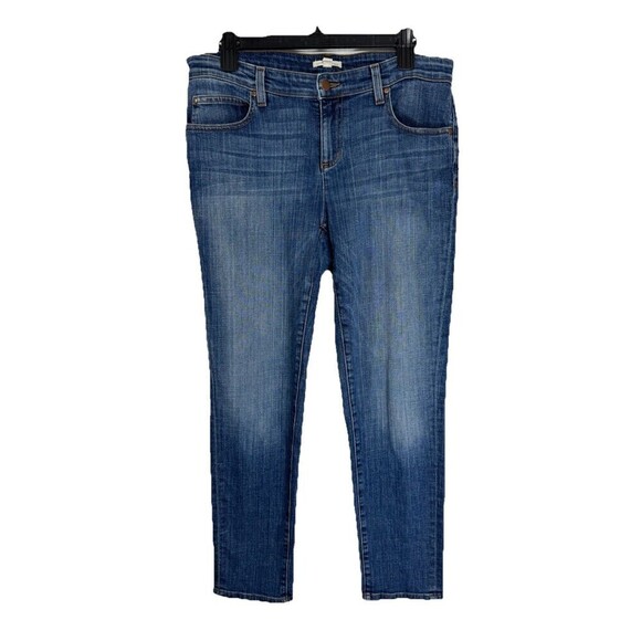Eileen Fisher Denim - Eileen Fisher Jeans Womens 8 Blue Straight Leg Cotton Stretch Medium Wash Denim
